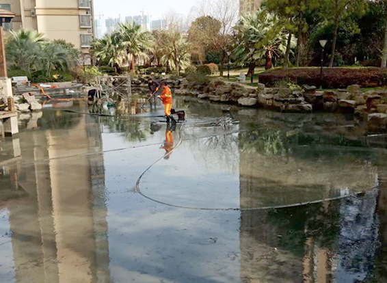 清徐景观池淤泥清理